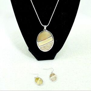 Women necklace earrings matching set silver plated retro boho costume fashion